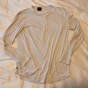 Cuts Clothing Men’s Large Henley Long Sleeve White